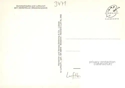 AK / Ansichtskarte  Herstelle_Weser Sommerfrische Luftkurort Herstelle_Weser