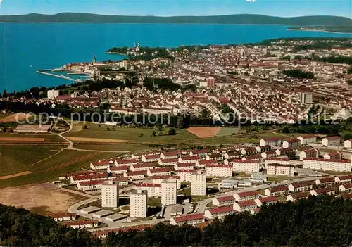 AK / Ansichtskarte  Friedrichshafen_Bodensee mit Siedlung Kitzenwiese Friedrichshafen Bodensee