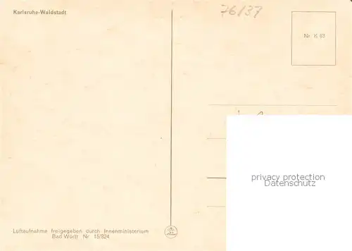 AK / Ansichtskarte  Waldstadt_Karlsruhe Wohnsiedlung Waldstadt_Karlsruhe