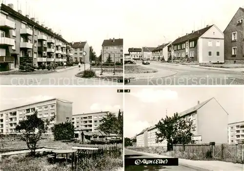 AK / Ansichtskarte  Aken_Elbe Strasse der AWG Neue Strasse Neubauviertel Dessauer Landstrasse Aken_Elbe