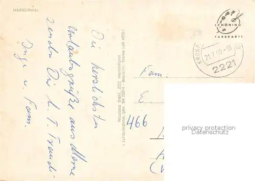 AK / Ansichtskarte  Marne_Holstein Fliegeraufnahme Marne_Holstein