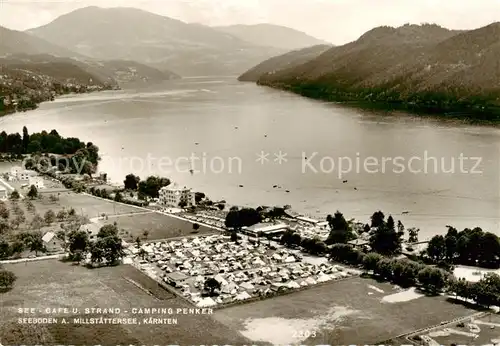 AK / Ansichtskarte  Seeboden_Millstaettersee_Kaernten_AT See Café und Strand Camping Penker Alpen 