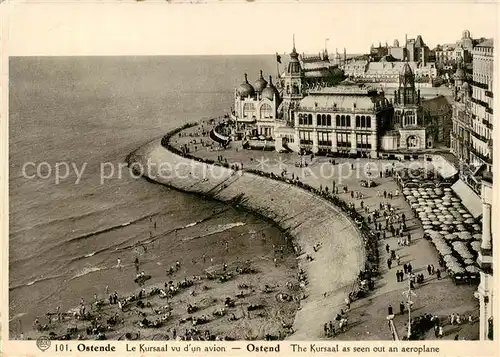 AK / Ansichtskarte  Ostende_Oostende_West-Vlaanderen_Belgie Le Kursaal vu d un avion 