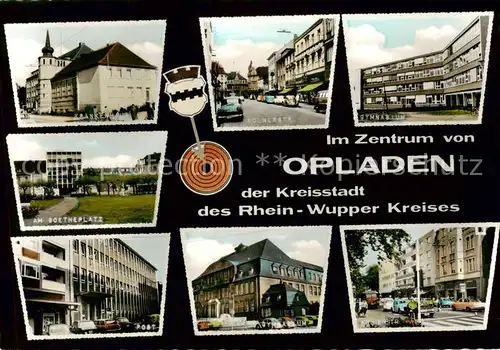 AK / Ansichtskarte 73852254 Opladen_Leverkusen Krankenhaus Goetheplatz Post Koelnerstrasse Gymnasium  