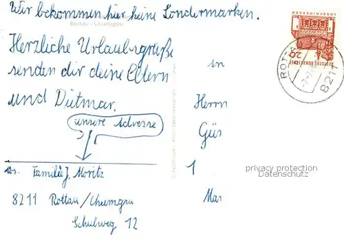 AK / Ansichtskarte  Rottau_Chiemgau Berghof Pension Adersberg Rottau Chiemgau