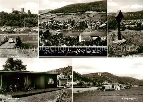 AK / Ansichtskarte  Mondfeld_Wertheim Campingplatz Burgblick Mainpartie Oase der Stille Raststaette 