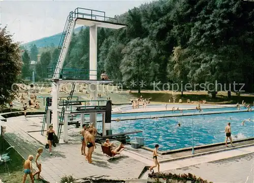 AK / Ansichtskarte  Bad_Harzburg Schwimmbad am Burgberg Bad_Harzburg