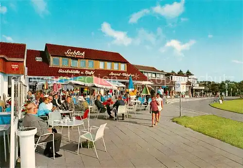 AK / Ansichtskarte  Sahlenburg_Cuxhaven Nordseeheilbad Ladenstrasse Strassencafés 