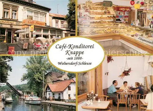 AK / Ansichtskarte 73852299 Woltersdorf_Erkner Café Konditorei Knappe Woltersdorf Erkner