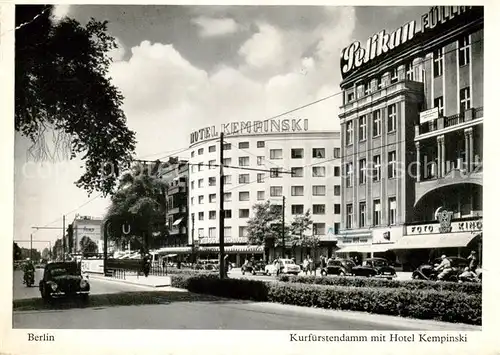 AK / Ansichtskarte  Berlin Kurfuerstendamm mit Hotel Kempinski Berlin