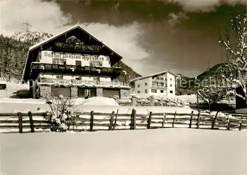 AK / Ansichtskarte  Nassereith_Tirol_AT Gasthof Pension Alpenblick Winterpanorama 