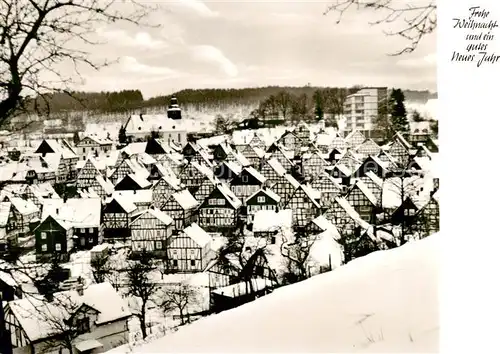 AK / Ansichtskarte  Freudenberg_Westfalen Winterpanorama Luftkurort Weihnachtskarte Freudenberg_Westfalen