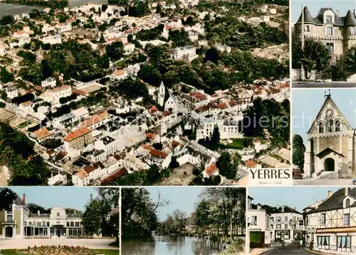 AK / Ansichtskarte  Yerres_91_Essonne Stadtzentrum Luftbild Teilansichten 