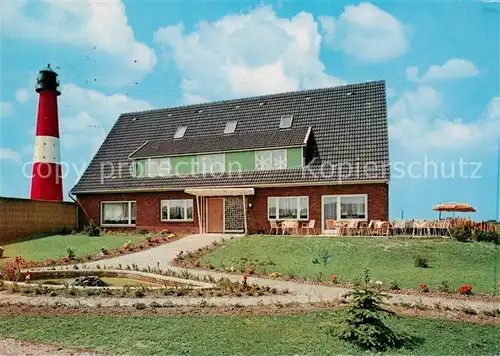 AK / Ansichtskarte 73852470 Pellworm Pension Café Haus Meeresfrieden Leuchtturm Pellworm