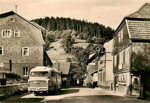 AK / Ansichtskarte 73852489 Giessuebel_Schleusegrund Ortszentrum Bushaltestelle Giessuebel_Schleusegrund