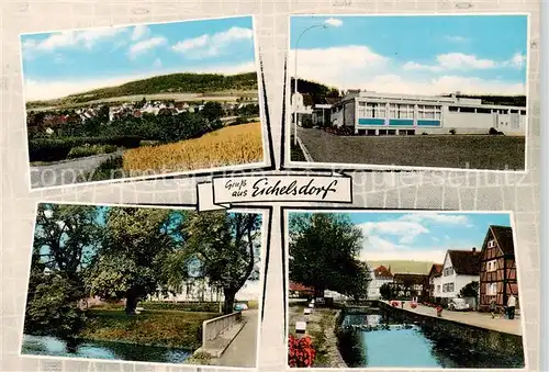 AK / Ansichtskarte 73852494 Eichelsdorf_Hessen Panorama Schule Kanal Eichelsdorf Hessen