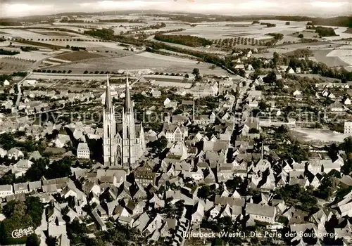 AK / Ansichtskarte  Billerbeck_Lippe Fliegeraufnahme mit Kirche Billerbeck_Lippe