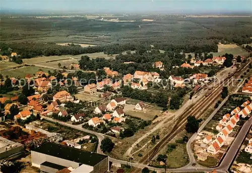 AK / Ansichtskarte  Wietze_Celle Fliegeraufnahme mit Bahnhof Wietze_Celle