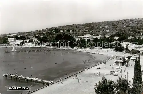 AK / Ansichtskarte  Portoroz_Portorose_Piran_Istrien_Slovenia Panorama Promenade 