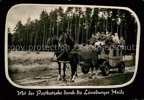 AK / Ansichtskarte 73852549 Hanstedt_Nordheide Postkutschenfahrt durch die Lueneburger Heide Hanstedt_Nordheide