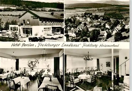 AK / Ansichtskarte  Fredeburg_Schmallenberg Hotel Pension Fredeburger Landhaus Gastraeume Panorama Fredeburg_Schmallenberg