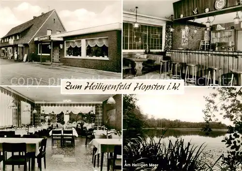 AK / Ansichtskarte 73852588 Hopsten Gastwirtschaft Zum Heiligenfeld Bar Gastraum Am Heiligen Meer Hopsten