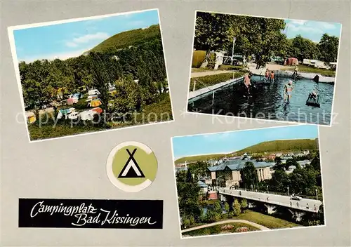 AK / Ansichtskarte 73852598 Bad_Kissingen Campingplatz Schwimmbad Panorama Bad_Kissingen