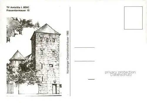 AK / Ansichtskarte  Nuernberg TV Amicitia BDIC Frauentormauer Nuernberg