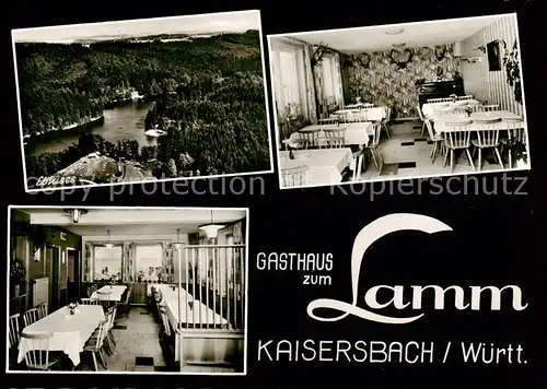 AK / Ansichtskarte  Kaisersbach__Welzheim Ebnisee Gasthaus zu Lamm Gastraeume 