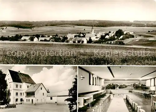 AK / Ansichtskarte  Unterfinningen_Schwaben Panorama Gasthof zum Schloessle Festsaal Unterfinningen Schwaben