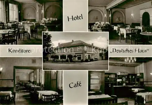 AK / Ansichtskarte 73852646 Rheinsberg Hotel Deutsches Haus Cafe Konditorei Gastraeume Rheinsberg