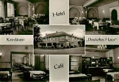 AK / Ansichtskarte  Rheinsberg Hotel Deutsches Haus Cafe Konditorei Gastraeume Rheinsberg