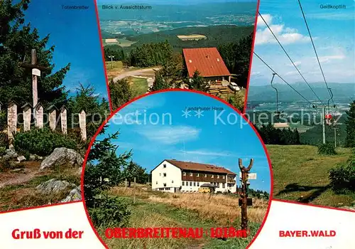 AK / Ansichtskarte 73852653 Sessellift_Chairlift_Telesiege Oberbreitenau Bayer.Wald Landshuter Haus 