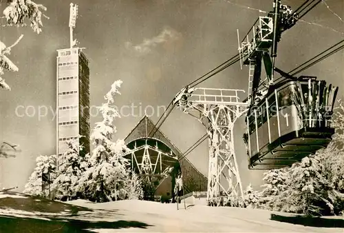 AK / Ansichtskarte  Seilbahn_Cable-Car_Telepherique Oberwiesenthal Fichtelberghaus  