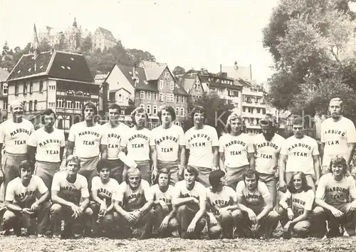 AK / Ansichtskarte  Marburg_Lahn Spiel ohne Grenzen Sportmannschaft Marburg_Lahn