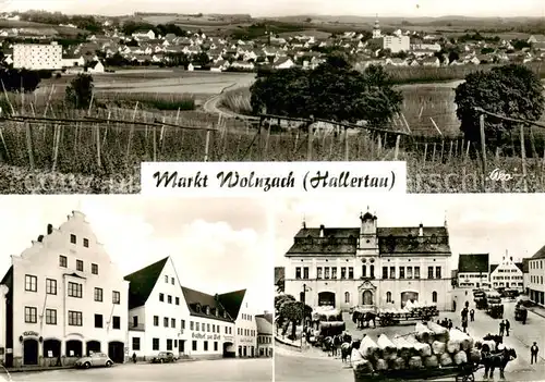 AK / Ansichtskarte  Wolnzach Panorama Ortszentrum Marktplatz Wolnzach