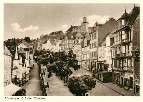 AK / Ansichtskarte  Marburg_Lahn Steinweg Kupfertiefdruck Marburg_Lahn