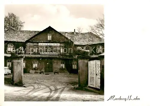 AK / Ansichtskarte  Marburg_Lahn Das alte Wirtshaus an der Lahn Gasthof zum Schuetzenpfuhl Marburg_Lahn