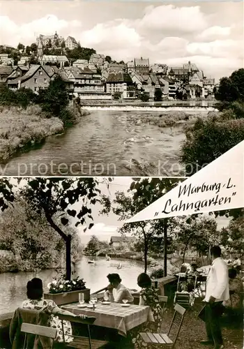 AK / Ansichtskarte  Marburg_Lahn Lahngarten Wehrda Ausflugslokal an der Lahn Marburg_Lahn