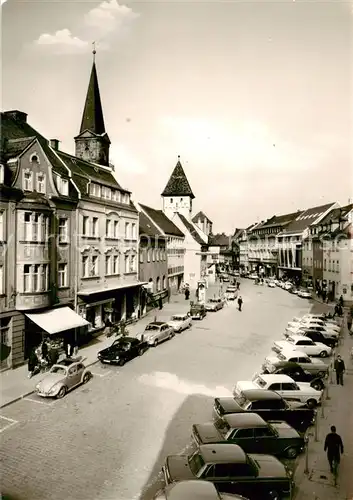 AK / Ansichtskarte  Marktredwitz Hauptstrasse mit Rathaus Sparkasse Kaufhaus Frey Marktredwitz