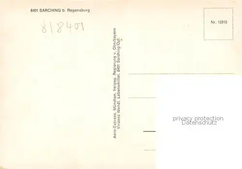 AK / Ansichtskarte  Sarching Fliegeraufnahme Sarching