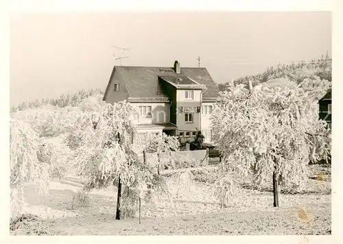 AK / Ansichtskarte  Treisberg_Schmitten_Hessen Café Pension Sachs Winterlandschaft 