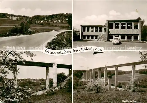 AK / Ansichtskarte  Unterrieden_Nuernberg Panorama mit Talbruecke Schule Blick nach Buehlheim Unterrieden Nuernberg