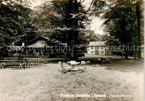 AK / Ansichtskarte  Bischbrunn Forsthaus Karlshoehe im Spessart Bischbrunn