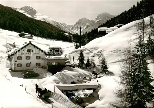 AK / Ansichtskarte  Sertig_Davos_GR Gasthaus zur Muehle Buendnerstuebli 