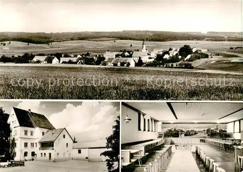 AK / Ansichtskarte  Unterfinningen_Schwaben Panorama Gasthof zum Schloessle Gastraum Unterfinningen Schwaben