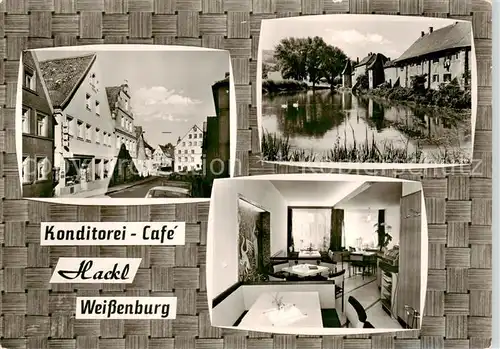 AK / Ansichtskarte  Weissenburg__Bayern Konditorei Cafe Hackl Weiher Gaststube 