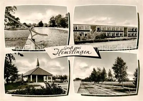 AK / Ansichtskarte  Hemslingen Schwimmbad Halle Kapelle Allee Hemslingen