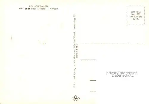 AK / Ansichtskarte  Laer_Steinfurt Pension Sander Gastraum Zimmer Laer_Steinfurt