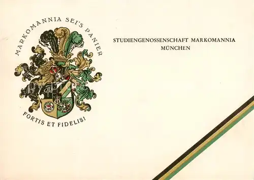 AK / Ansichtskarte  Muenchen Wappen der Studiengenossenschaft Markomannia Muenchen